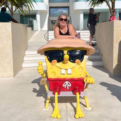 Visiting my pal Sponge Bob at Nickelodeon Riviera Maya